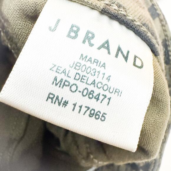 J. Brand Maria Zeal Delacouri Green Camouflage Print Denim Jeans SIze 27 - Picture 8 of 9
